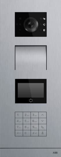 ABB - Platine De Rue À Défilement De Noms Rfic/Desfire Alu