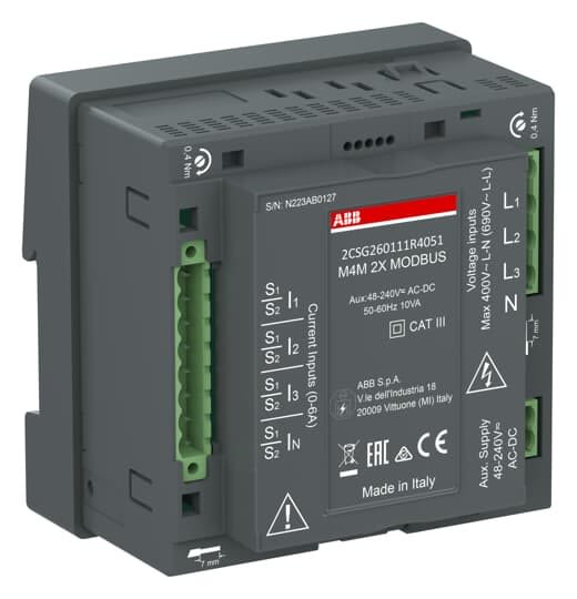 ABB - M4M 2X Analyseur réseau MODBUS TCP IP BLE sans écran