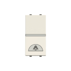 ABB - Zenit Poussoir No 1 Module Avec Symbole Carillon Blanc