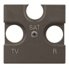 ABB - Zenit Enjoliveur Tv/R/Sat Terminale 2 Modules Anthracite