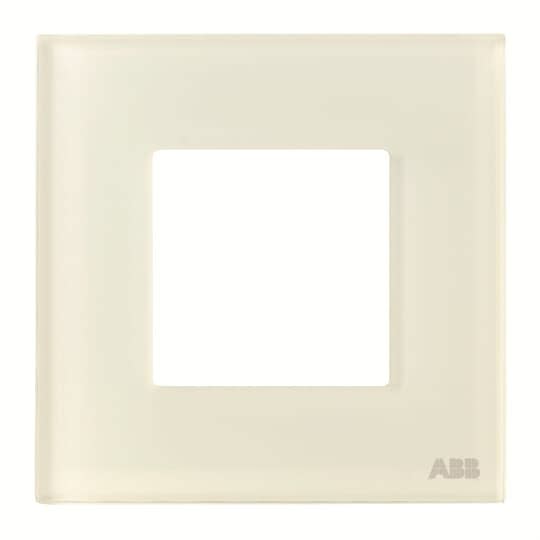 ABB - Zenit Plaque de Finition 2 modules Verre Blanc