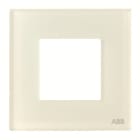 ABB - Zenit Plaque de Finition 2 modules Verre Blanc