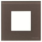 ABB - Zenit Plaque de Finition 1X2M Verre Cafe