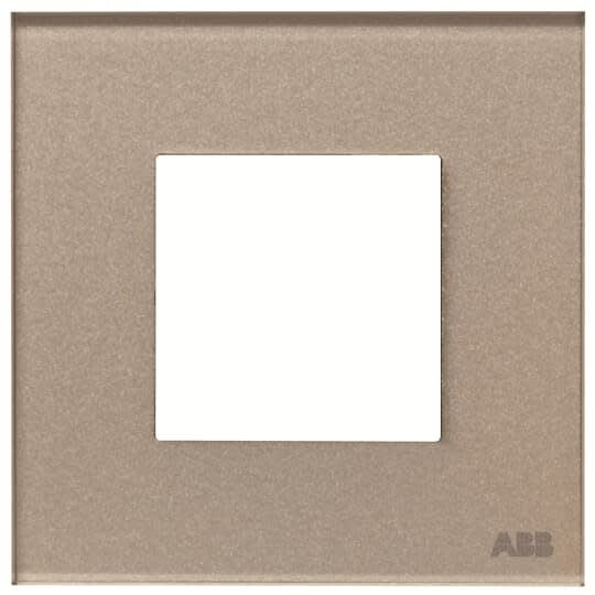 ABB - Zenit Plaque de Finition 1X2M Verre Champagne
