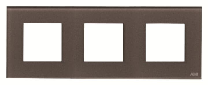 ABB - Zenit Plaque de Finition 3X2M Verre Cafe