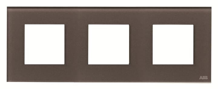 ABB - Zenit Plaque de Finition 3X2M Verre Cafe