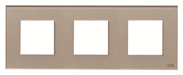 ABB - Zenit Plaque de Finition 3X2M Verre Champagne