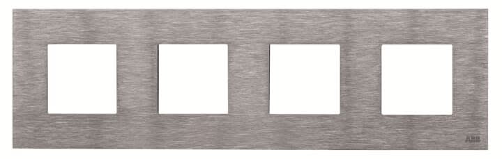 ABB - Zenit Plaque de Finition 4X2 modules Acier Inox