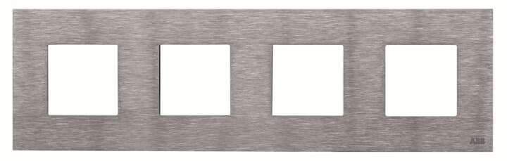 ABB - Zenit Plaque de Finition 4X2 modules Acier Inox