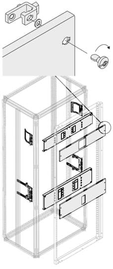 ABB - Kit Horiz. T4 3/4P Fixe poignée Dir. H=200mm L=400mm