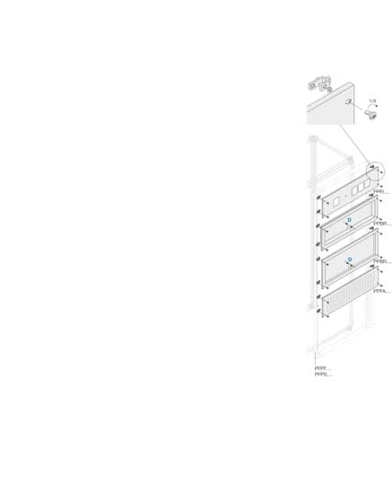 ABB - Plastron plein Ventilé H=200mm L=800mm (x1)