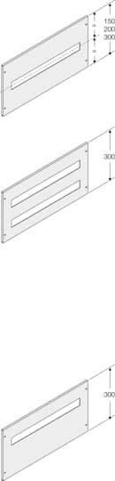 ABB - Plastron 1R 24 modules H=200mm L=600mm (x1)