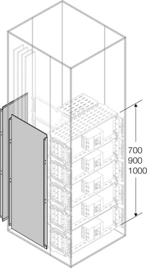 ABB - Rear Vert.Segr. BUSBars Si de Rear Int.Up. H=1000mm W=800mm