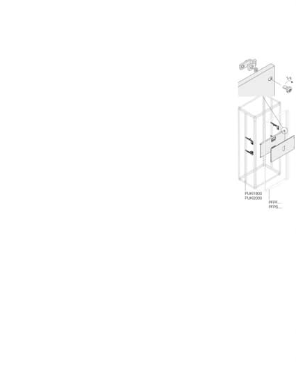 ABB - Kit Vert. 2xXT4 3/4P Fixe H=300mm L=600mm