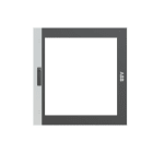 ABB - SPEE-L/M Porte Transparente L800xH800 mm- IP55-3 Points de Fermeture - IK07
