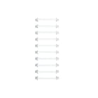 ABB - SPEE Combi-Double Rail DIN Ajustable pour Plastron Modulaire L600 (Pack 10pcs)