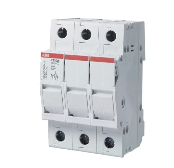 ABB - Porte Fusible E 93/30s Classe CC - 3P - 30A - 600V AC/DC - av. indicateur fusion