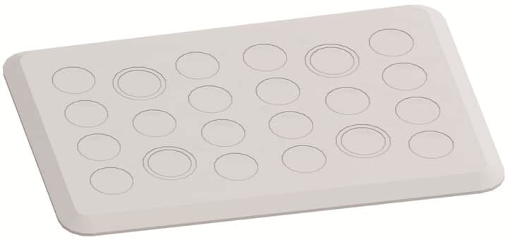ABB - SPEE- Passe-câbles plastique raccords à vis M (4x M20/M25- 18x M20) - Pack 10pcs