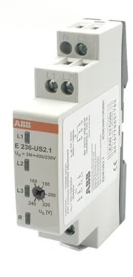 ABB - Relais Sous-Tension 3Ph/N 400 Vac -Seuil réglable 190-240V-1 Contact Inv.