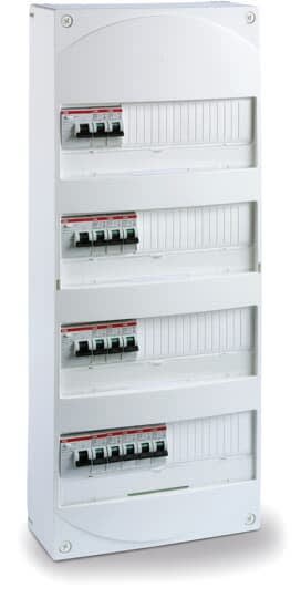 ABB - Tableau électrique Pré-équipé - 4 Rangées - 4ID 63A - 13 Disj. 4.5kA - Vis