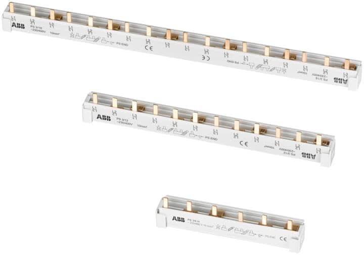 ABB - PS3/57FI - Peigne 4P/3Phases - 57 pôles - 58 modules - 63A - 690V max-pour F204