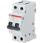 ABB - S200 Disjoncteur modulaire - 1P+N (à droite) - 4A-Cbe C- 6000A/10kA (2 modules)