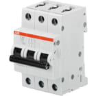 ABB - S200 Disjoncteur modulaire - 3P - 1A - Cbe D - 6000A/10kA (3 modules)-peignable