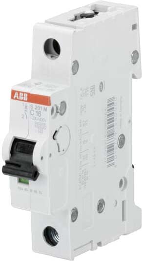 ABB - S200M Disjoncteur modulaire- 1P - 1A - Cbe D -10000A/15kA (1 module)-peignable