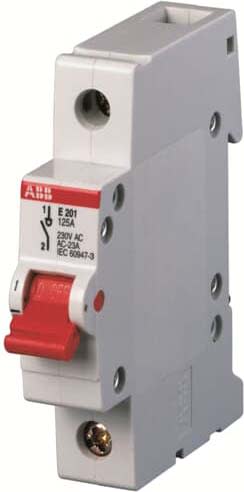 ABB - Interrupteur modulaire (E200) 1 Pôle 125A levier Gris
