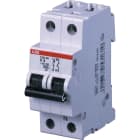 ABB - S200 Disjoncteur modulaire - 1P+N (à droite)- 16A-Cbe B - 6000A/10kA (2 modules)