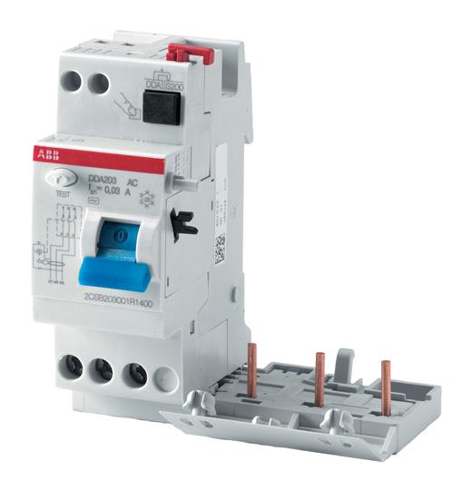 ABB - Bloc Différentiel - DDA200 - 3P - 40A - 100mA - Type AC (Pour S200/S300P)