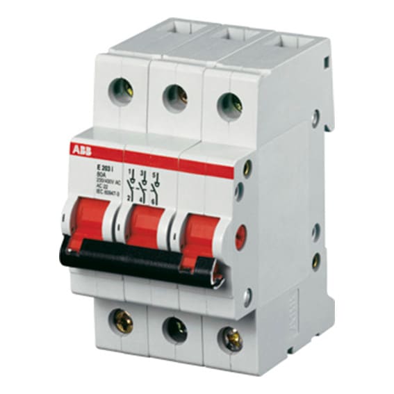 ABB - Interrupteur modulaire (E200) 1 Pôle 125A levier Rouge