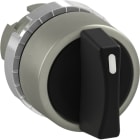 ABB - Boutons tournant 2-POS non-lumineux poignée courte Noir Fixe
