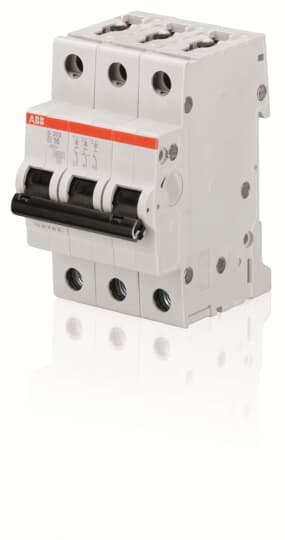 ABB - S200 Disjoncteur modulaire - 3P - 4A - Cbe B - 6000A/10kA (3 modules)-peignable