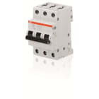 ABB - S200 Disjoncteur modulaire - 3P - 3A - Cbe B - 6000A/10kA (3 modules)-peignable