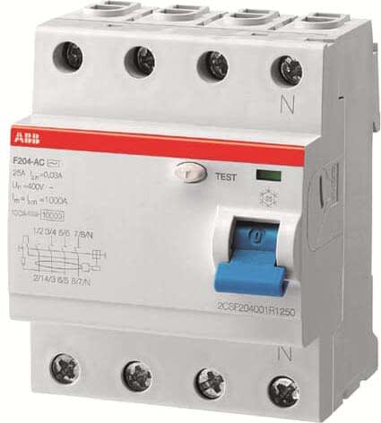 ABB - Interrupteur Différentiel - F200 - 4P - 25A - 300mA - Type A