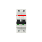 ABB - S200 Disjoncteur modulaire - 2P - 4A - Cbe D - 6000A/10kA (2 modules)-peignable