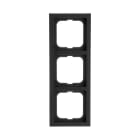 ABB - Futur Linear / Plaque de finition 3 postes - Noir