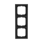 ABB - Futur Linear / Plaque de finition 3 postes - Noir