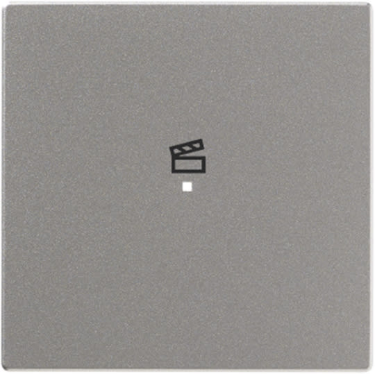 ABB - Enjoliveur 1 Touche 1 Led 1 Picto Scénario Futur Linear Aluminium Silver