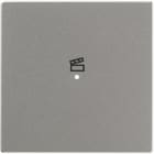 ABB - Enjoliveur 1 Touche 1 Led 1 Picto Scénario Futur Linear Aluminium Silver