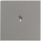 ABB - Enjoliveur 1 Touche 1 Led 1 Picto Variateur Futur Linear Aluminium Silver