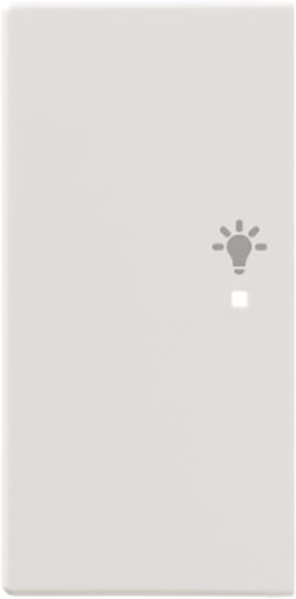 ABB - Enjoliveur 1/2 Touche G 1 Led 1 Picto Lumière Futur Linear Blanc Studio