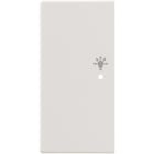 ABB - Enjoliveur 1/2 Touche G 1 Led 1 Picto Lumière Futur Linear Blanc Studio