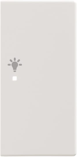 ABB - Enjoliveur 1/2 Touche D 1 Led 1 Picto Lumière Futur Linear Blanc Studio