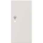 ABB - Enjoliveur 1/2 Touche D 1 Led 1 Picto Lumière Futur Linear Blanc Studio