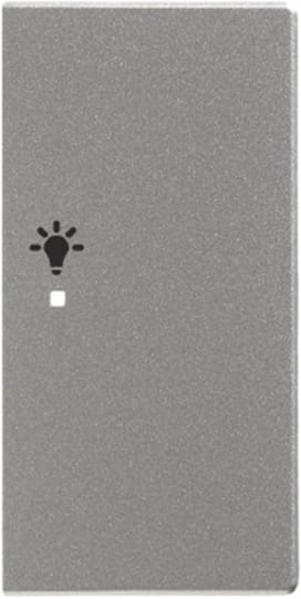 ABB - Enjoliveur 1/2 Touche D 1 Led 1 Picto Lumière Futur Linear Aluminium Silver