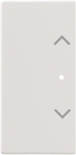 ABB - Enjoliveur 1/2 Touche D/G 1 Led 1 Picto Store Futur Linear Blanc Studio