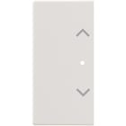 ABB - Enjoliveur 1/2 Touche D/G 1 Led 1 Picto Store Futur Linear Blanc Studio