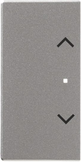 ABB - Enjoliveur 1/2 Touche D/G 1 Led 1 Picto Store Futur Linear Aluminium Silver